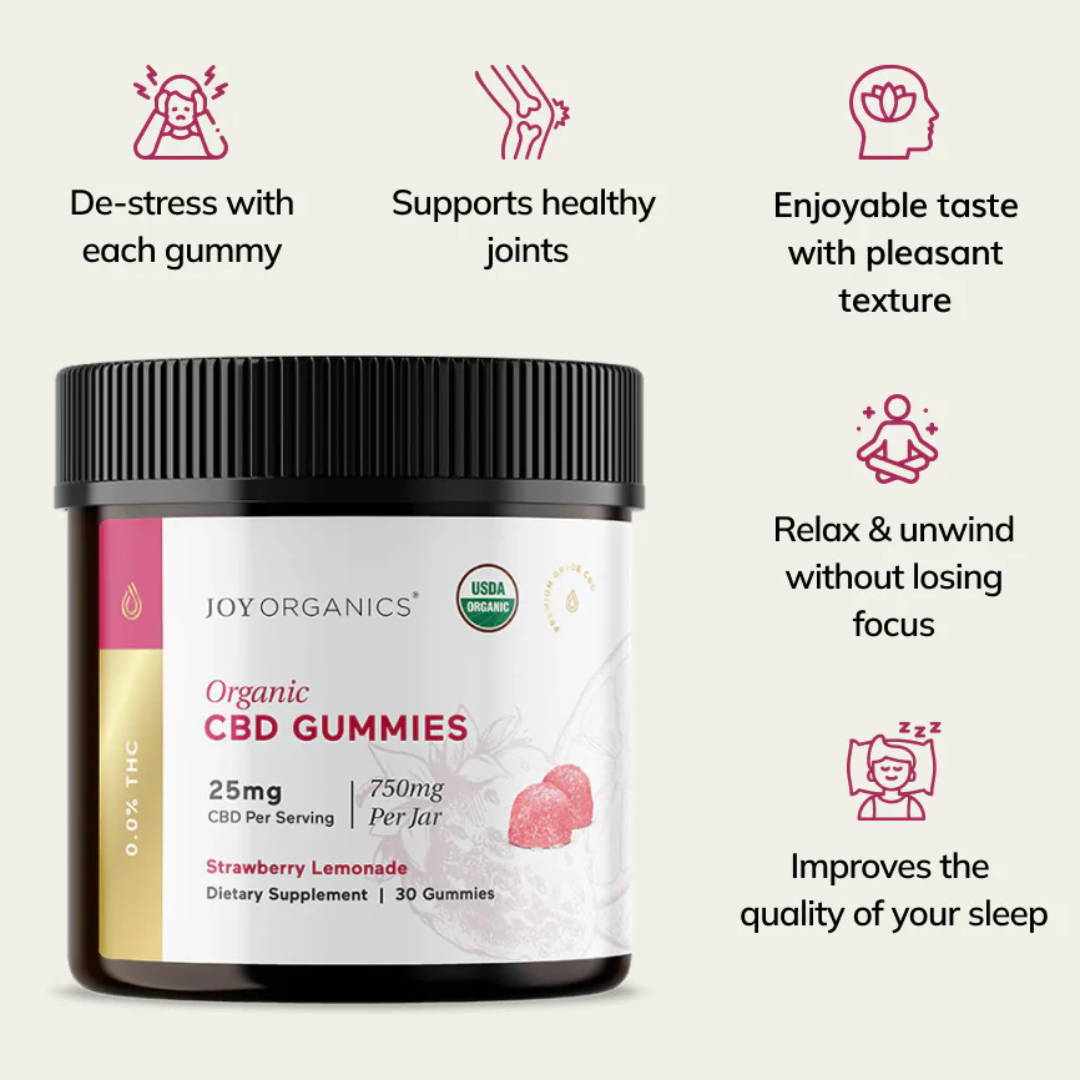 JOY ORGANICS Organic CBD Gummies - Broad or Full Spectrum