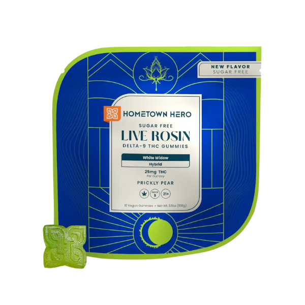 Hometown Hero Sugar Free Prickly Pear/White Widow 250mg/10ct Gummies